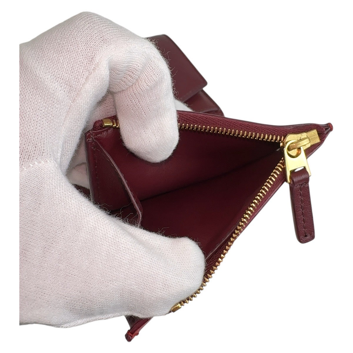 12784
BOTTEGAVENETA ボッテガヴェネタ バイカラー ワインレッド ボルドー レッド ゴールド金具 レザー 折財布 コンパクトウォレット 男女兼用  レディース