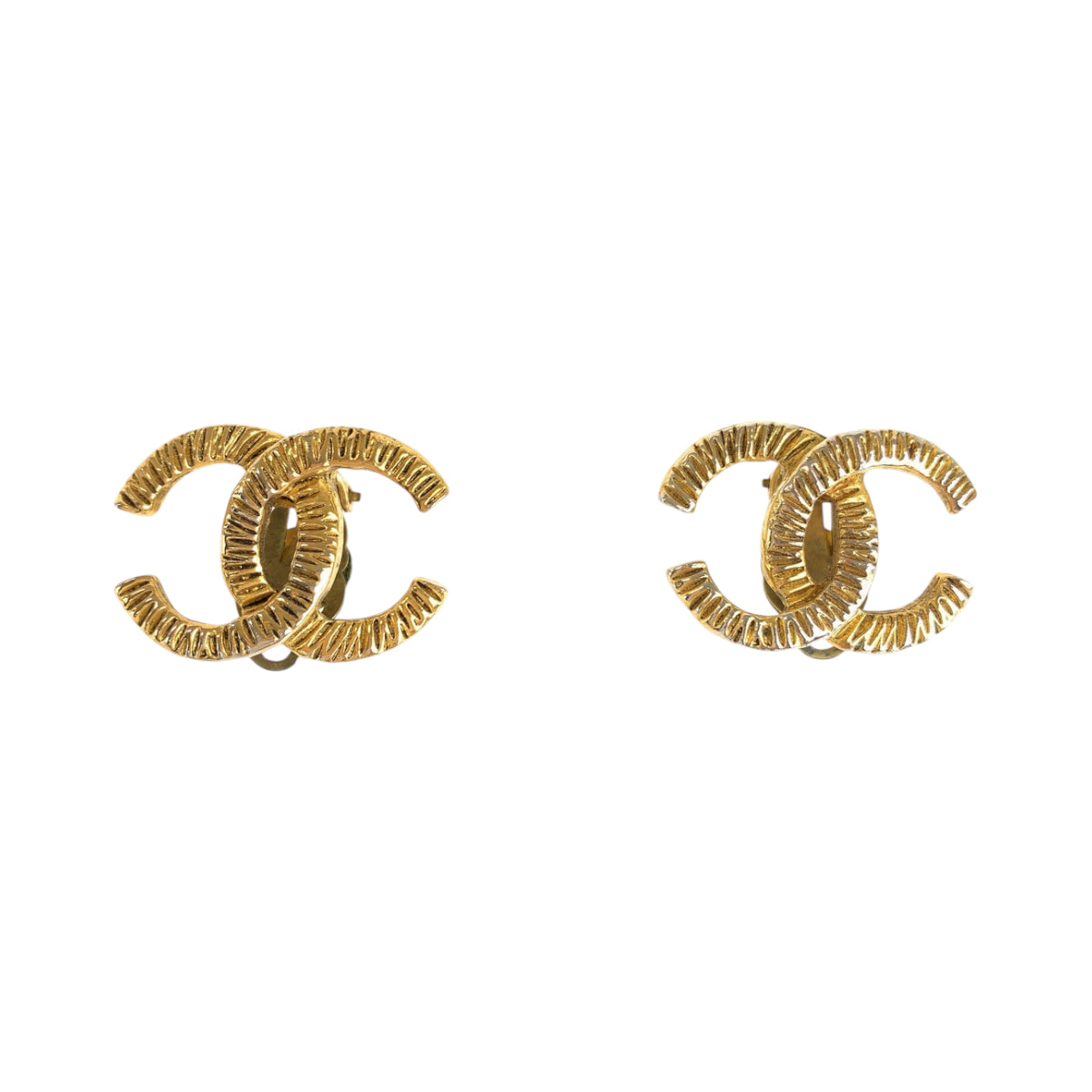 13337
CHANEL シャネル ヴィンテージ ココマーク ゴールド メッキ イヤリング  レディース