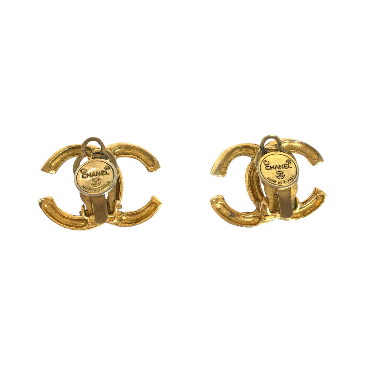 13337
 
CHANEL Vintage Coco Mark Gold Plated Earrings for Women