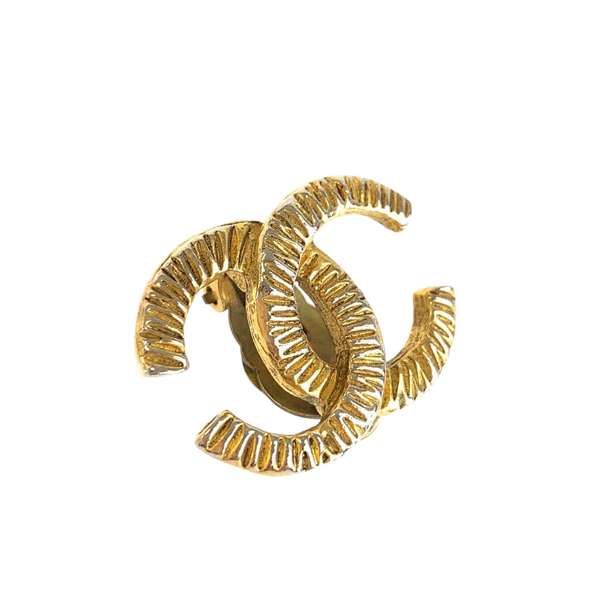 13337
CHANEL シャネル ヴィンテージ ココマーク ゴールド メッキ イヤリング  レディース