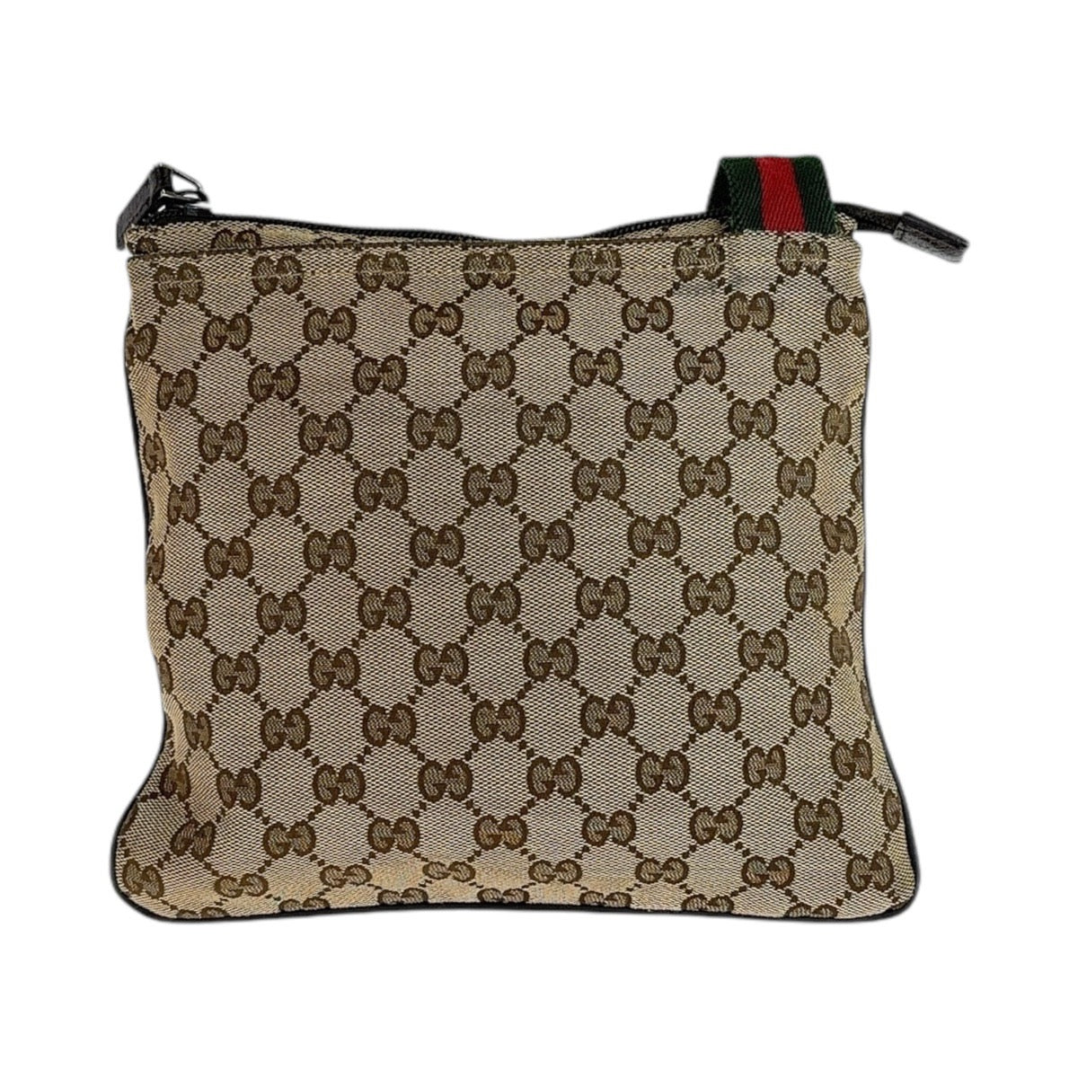 13338
GUCCI グッチ シェリーライン ベージュ ブラウン シルバー金具 GGキャンバス 146809 斜め掛け ショルダーバッグ ポシェット  レディース