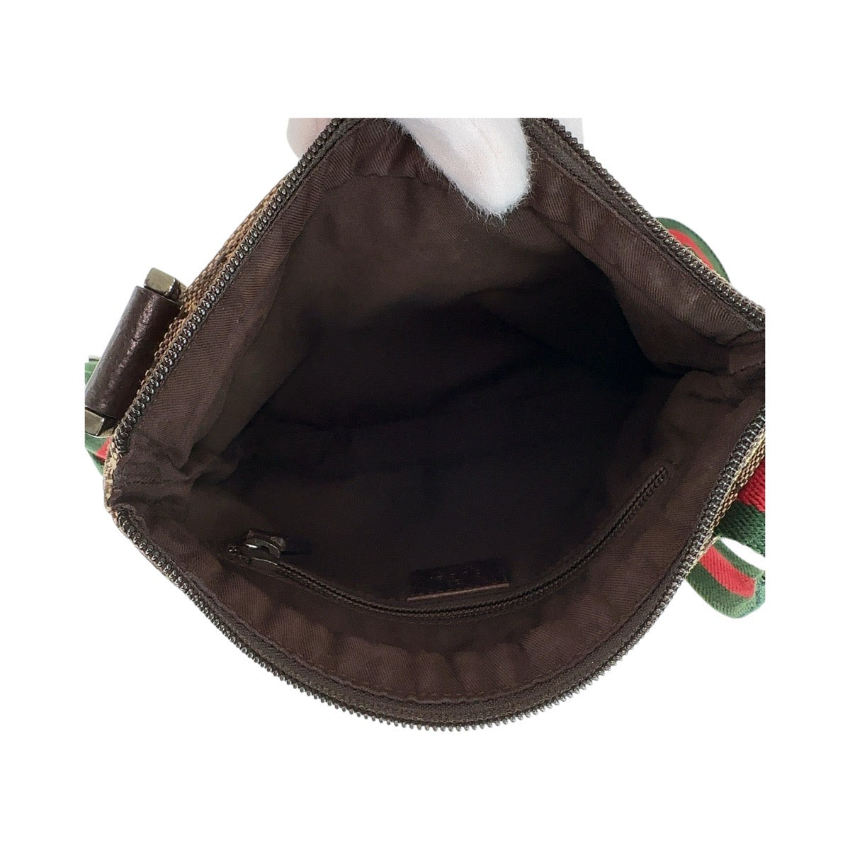 13338
GUCCI グッチ シェリーライン ベージュ ブラウン シルバー金具 GGキャンバス 146809 斜め掛け ショルダーバッグ ポシェット  レディース