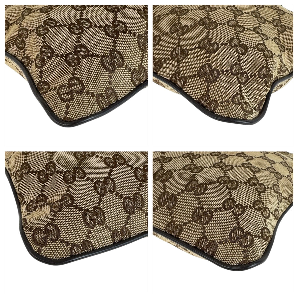 13338
GUCCI グッチ シェリーライン ベージュ ブラウン シルバー金具 GGキャンバス 146809 斜め掛け ショルダーバッグ ポシェット  レディース