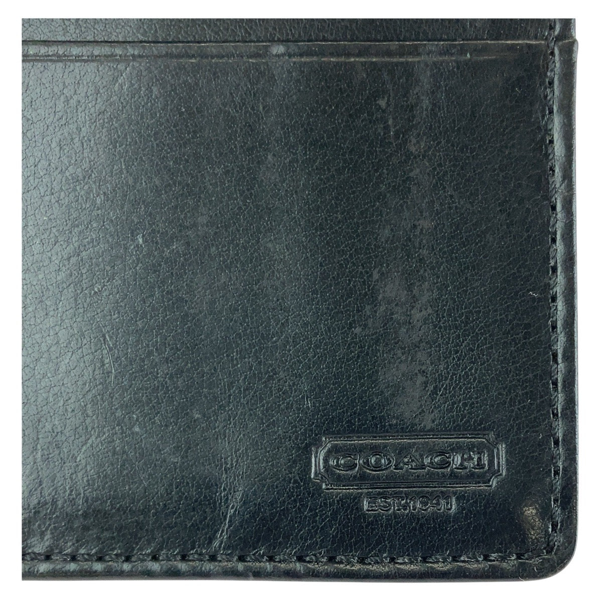 13339
 COACH Signature Black Canvas/Leather Card Case for Men