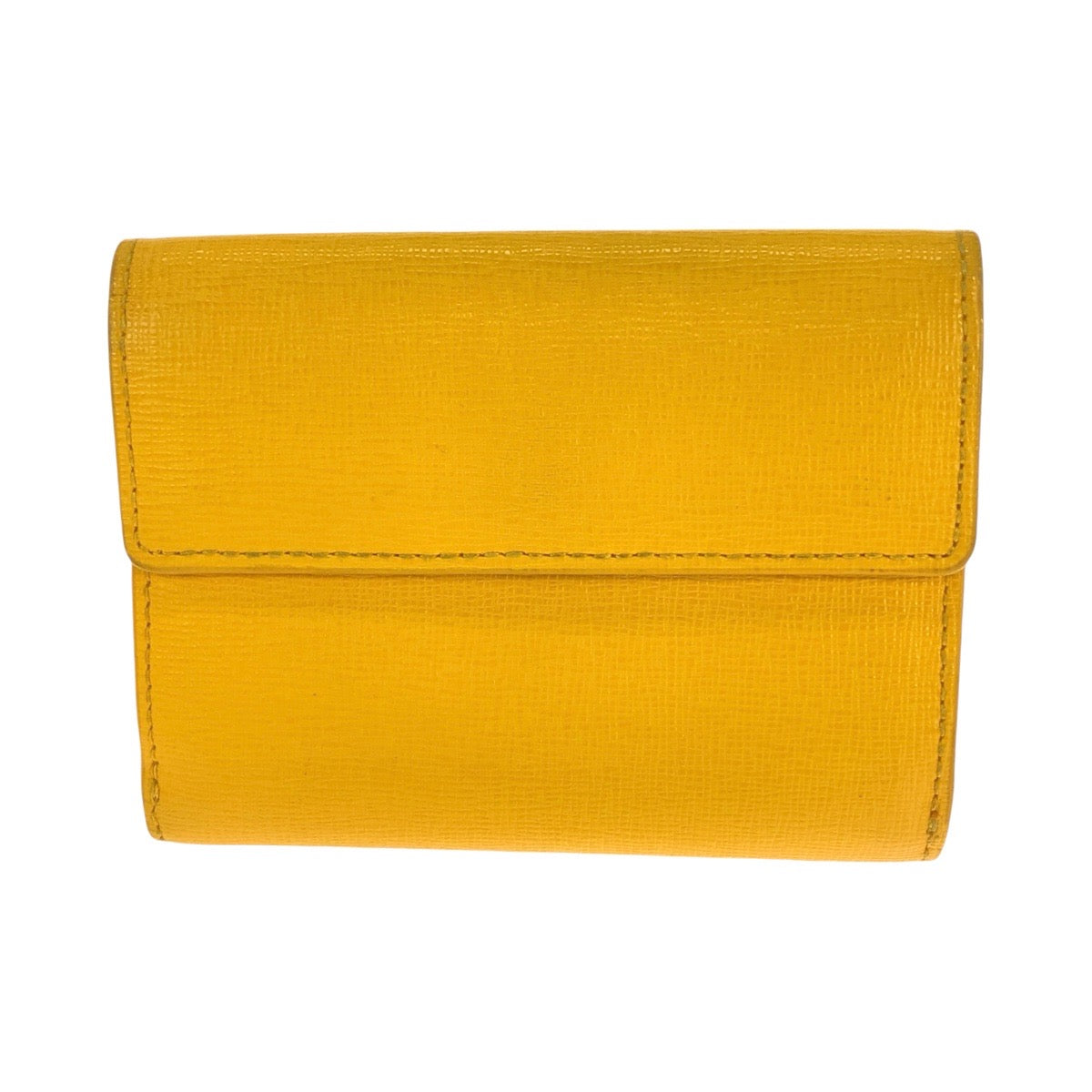 13340
 Furla Yellow Gold Hardware Leather Folding Wallet Compact Wallet for Women