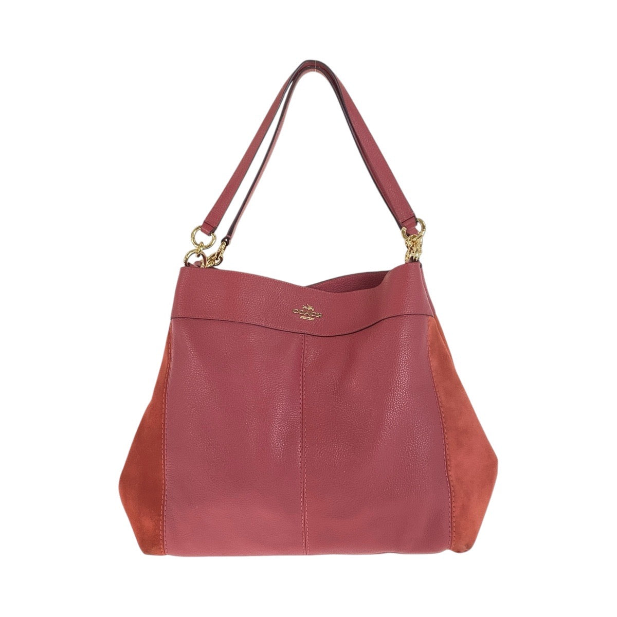 13342
COACH コーチ マディソン ピンク ゴールド金具 レザー ホーボー ショルダーバッグ トートバッグ  レディース