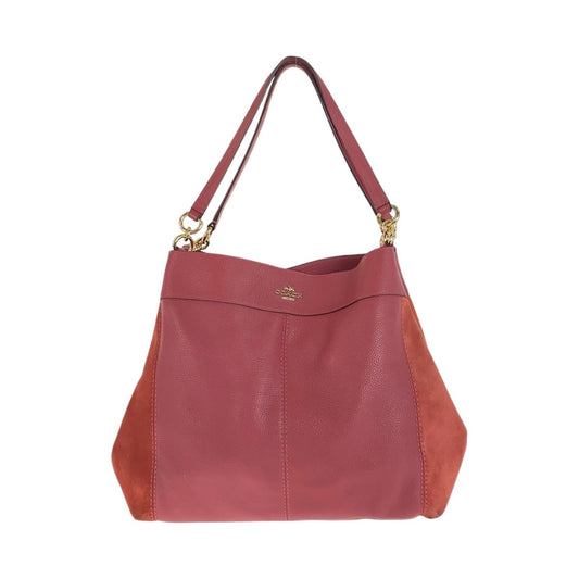 13342
COACH コーチ マディソン ピンク ゴールド金具 レザー ホーボー ショルダーバッグ トートバッグ  レディース