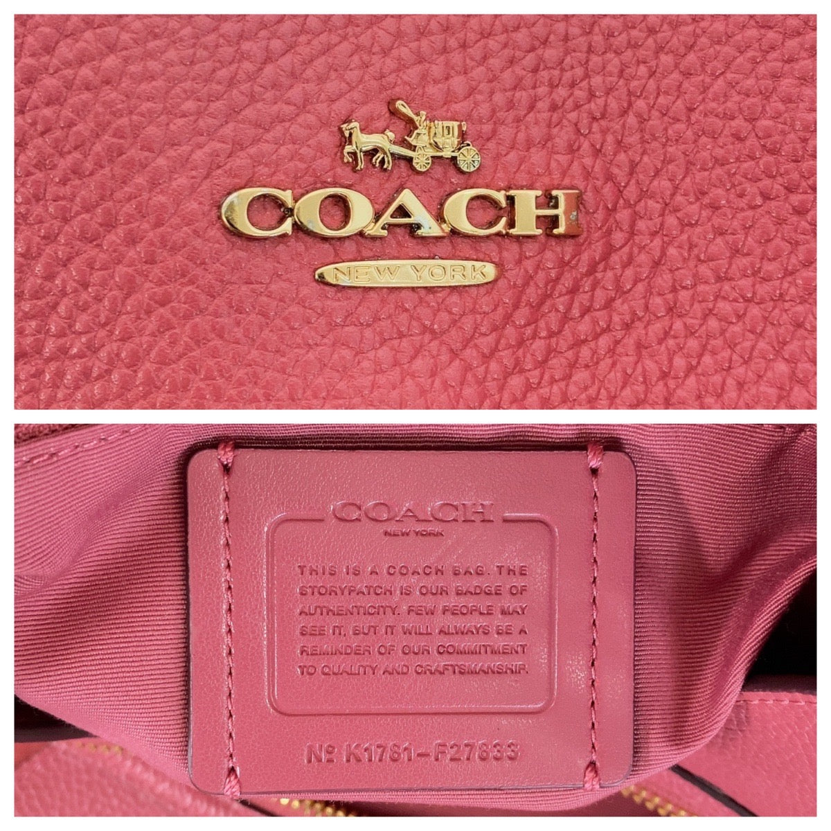 13342
COACH コーチ マディソン ピンク ゴールド金具 レザー ホーボー ショルダーバッグ トートバッグ  レディース