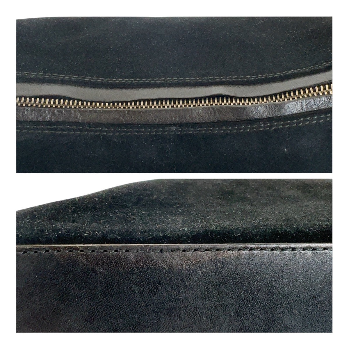 13344
GUCCI グッチ ブラック 黒 シルバー金具 スウェード / レザー 001 3770 ホーボー ショルダーバッグ  レディース