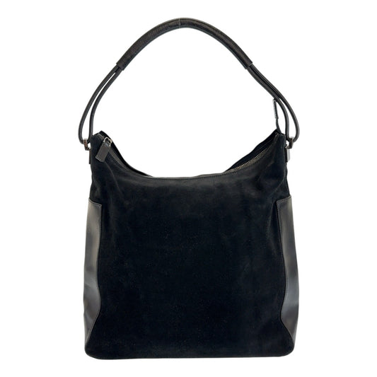 13344
GUCCI グッチ ブラック 黒 シルバー金具 スウェード / レザー 001 3770 ホーボー ショルダーバッグ  レディース