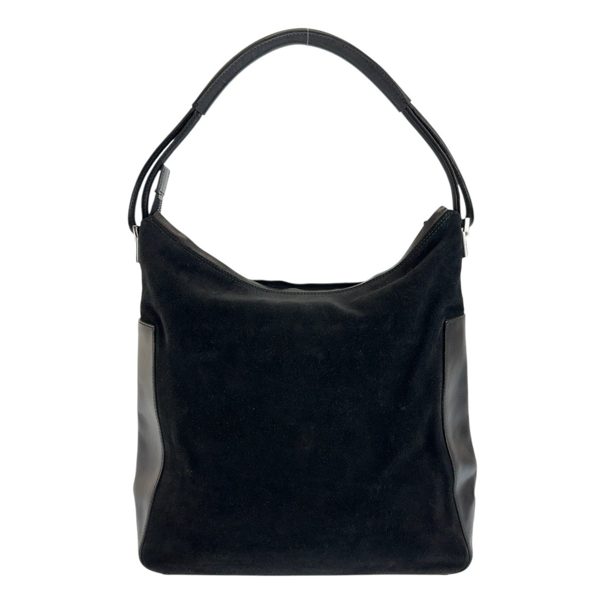 13344
GUCCI グッチ ブラック 黒 シルバー金具 スウェード / レザー 001 3770 ホーボー ショルダーバッグ  レディース