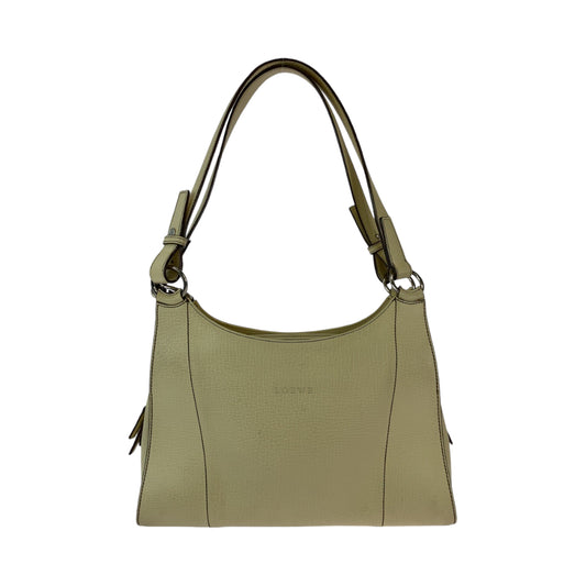 13347
LOEWE ロエベ ヴィンテージ ベージュ シルバー金具 レザー ハンドバッグ ショルダーバッグ  レディース