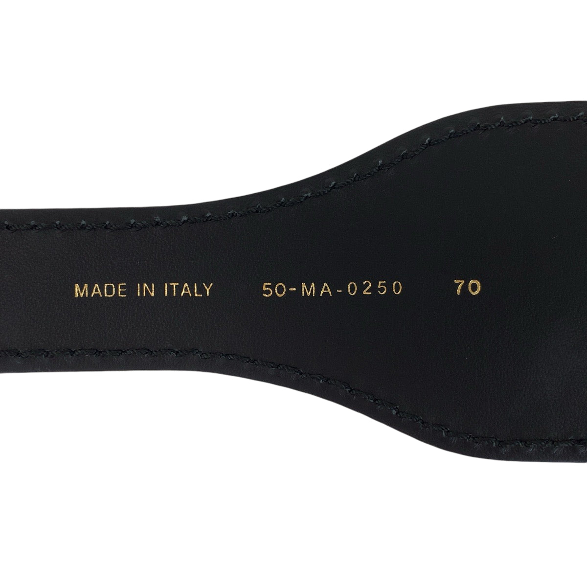 13351
Dior ディオール エンブロイダリー 70 ブラック 黒 ネイビー ゴールド金具 レザー 50 MA 0250 ベルト レディース ABP48