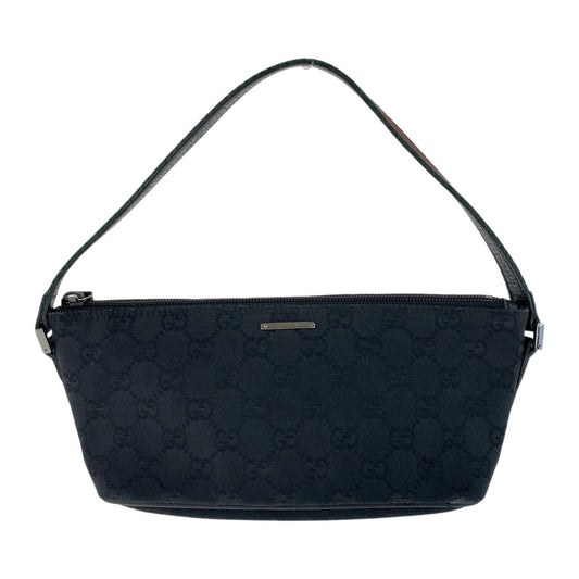 13350
GUCCI グッチ シェリー ブラック 黒 シルバー金具 GGキャンバス 141809 ハンドバッグ アクセサリーポーチ  レディース