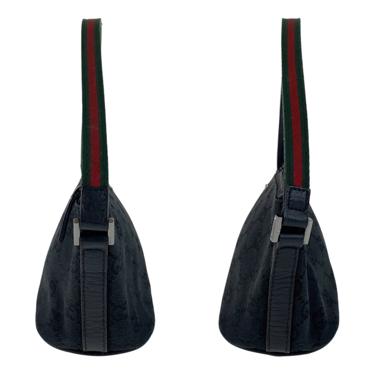 13350
GUCCI グッチ シェリー ブラック 黒 シルバー金具 GGキャンバス 141809 ハンドバッグ アクセサリーポーチ  レディース