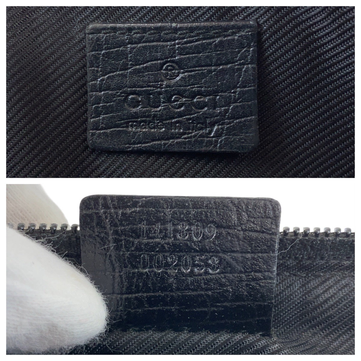 13350
GUCCI グッチ シェリー ブラック 黒 シルバー金具 GGキャンバス 141809 ハンドバッグ アクセサリーポーチ  レディース