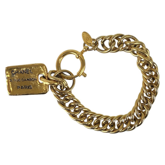 13351
CHANEL シャネル ヴィンテージ 31 RUE CAMBON ゴールド メッキ ブレスレット  レディース