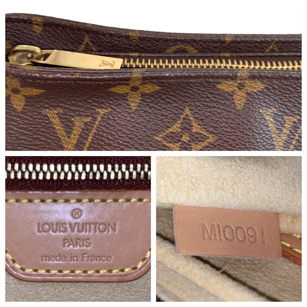 12777
LOUIS VUITTON ルイヴィトン モノグラム ルーピングMM ブラウン ゴールド金具 PVC / レザー M51146 ショルダーバッグ  レディース