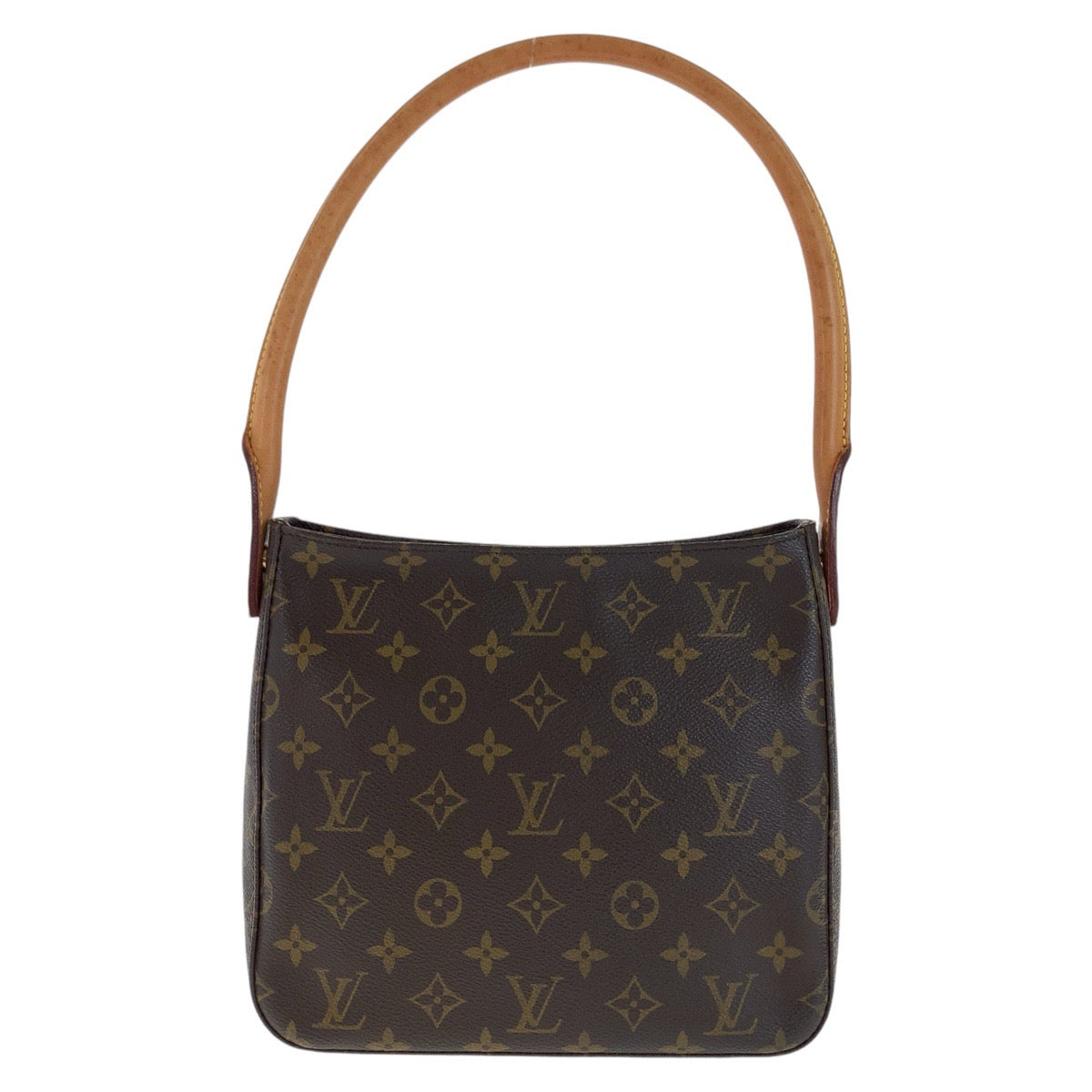 12777
LOUIS VUITTON ルイヴィトン モノグラム ルーピングMM ブラウン ゴールド金具 PVC / レザー M51146 ショルダーバッグ  レディース