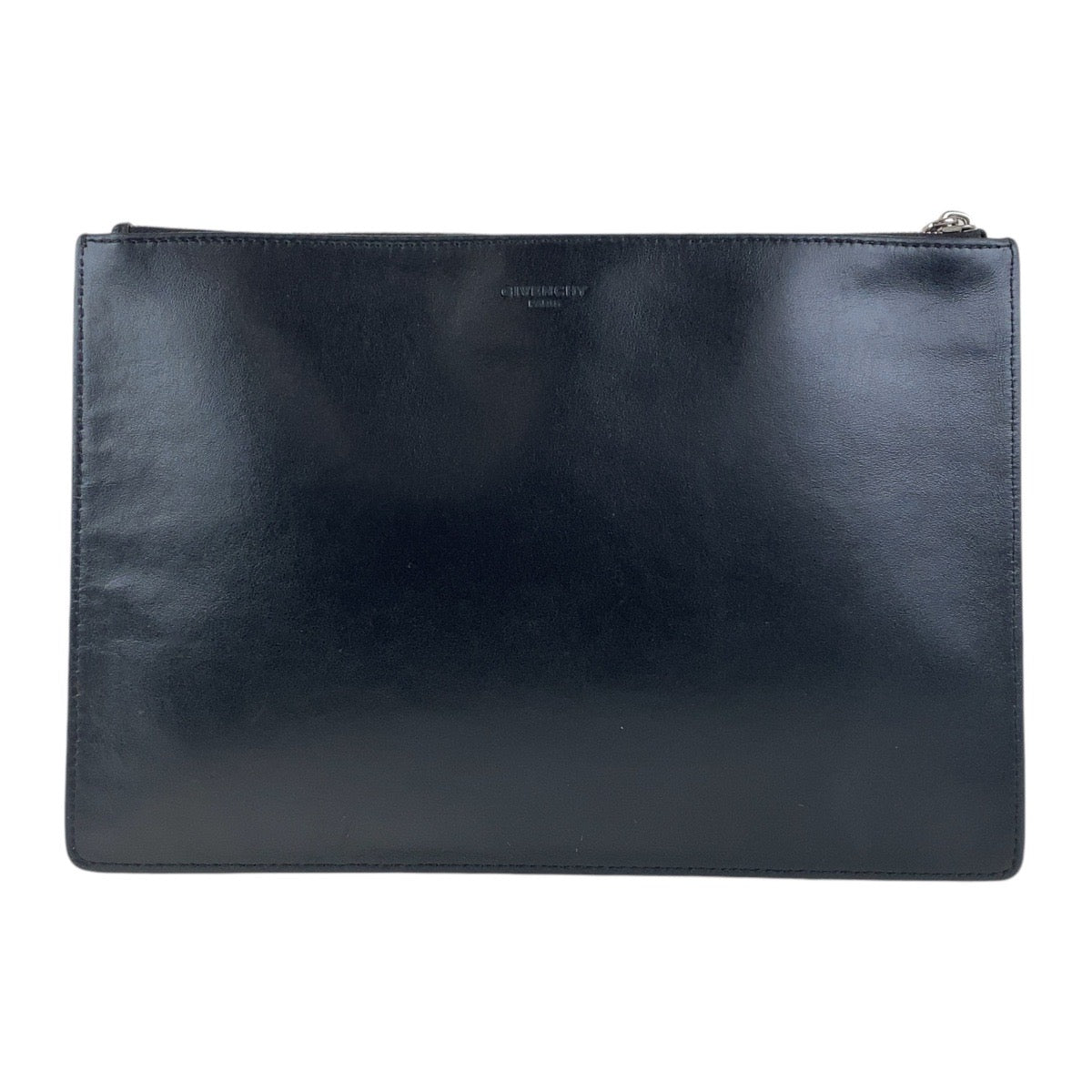 13352
GIVENCHY ジバンシィ バンビ ブラック 黒 シルバー金具 レザー クラッチバッグ セカンドバッグ  レディース