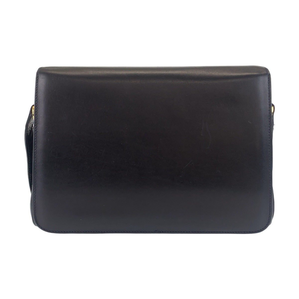 13354
CELINE セリーヌ ヴィンテージ ホースキャリッジ 馬車金具 ブラック 黒 ゴールド金具 レザー 斜め掛け ショルダーバッグ メッセンジャーバッグ  レディース