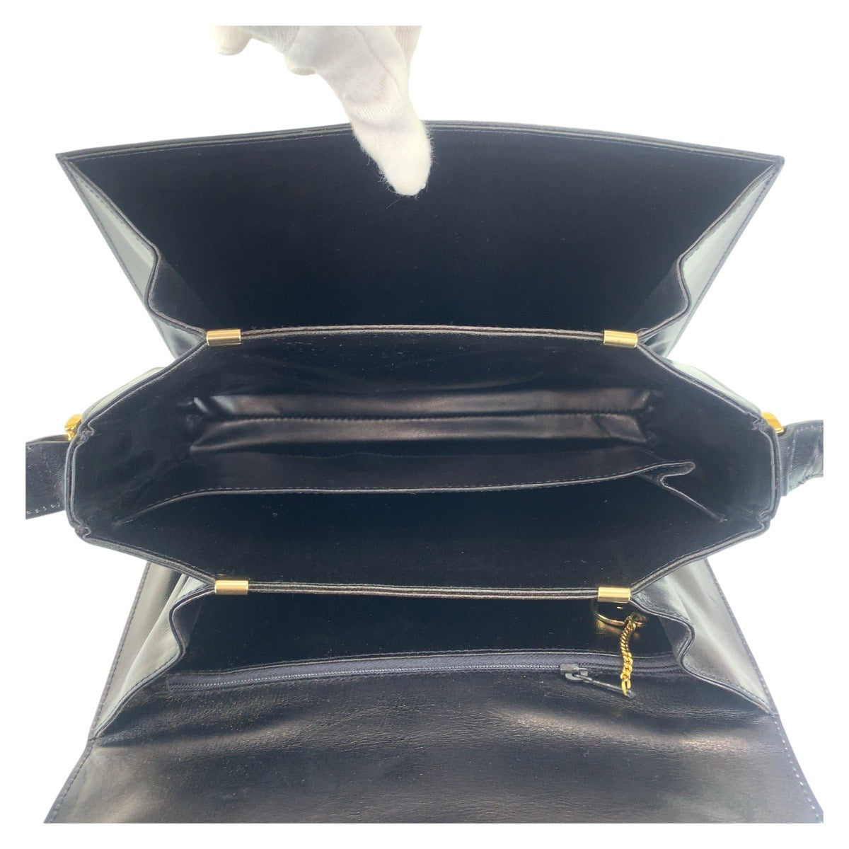 13354
CELINE セリーヌ ヴィンテージ ホースキャリッジ 馬車金具 ブラック 黒 ゴールド金具 レザー 斜め掛け ショルダーバッグ メッセンジャーバッグ  レディース