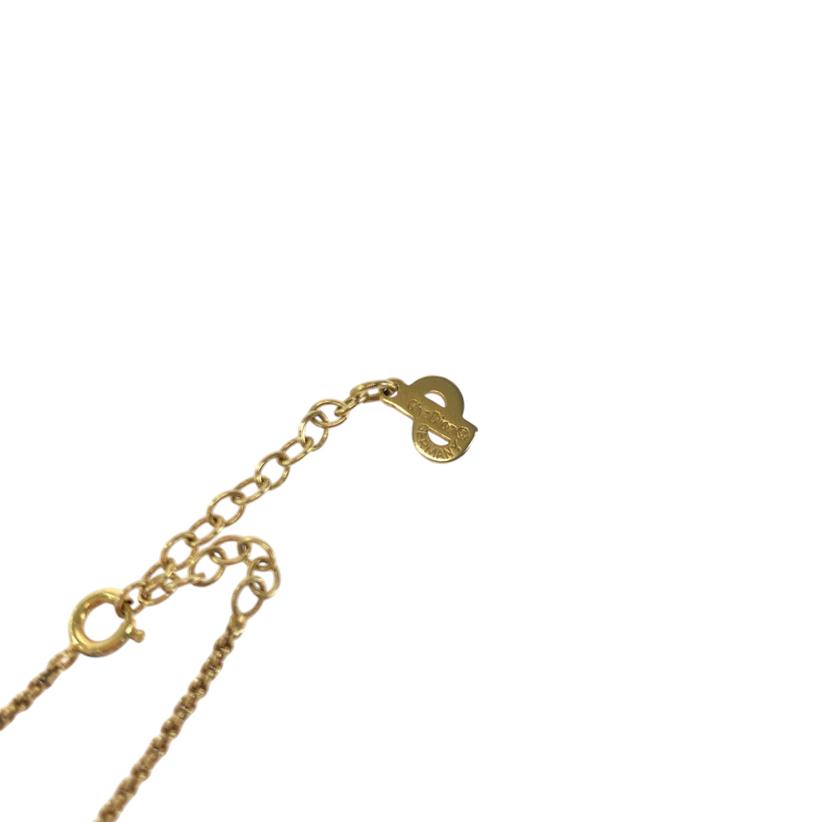 13356
Dior ディオール ヴィンテージ ドロップモチーフ ゴールド メタル / ラインストーン ネックレス  レディース