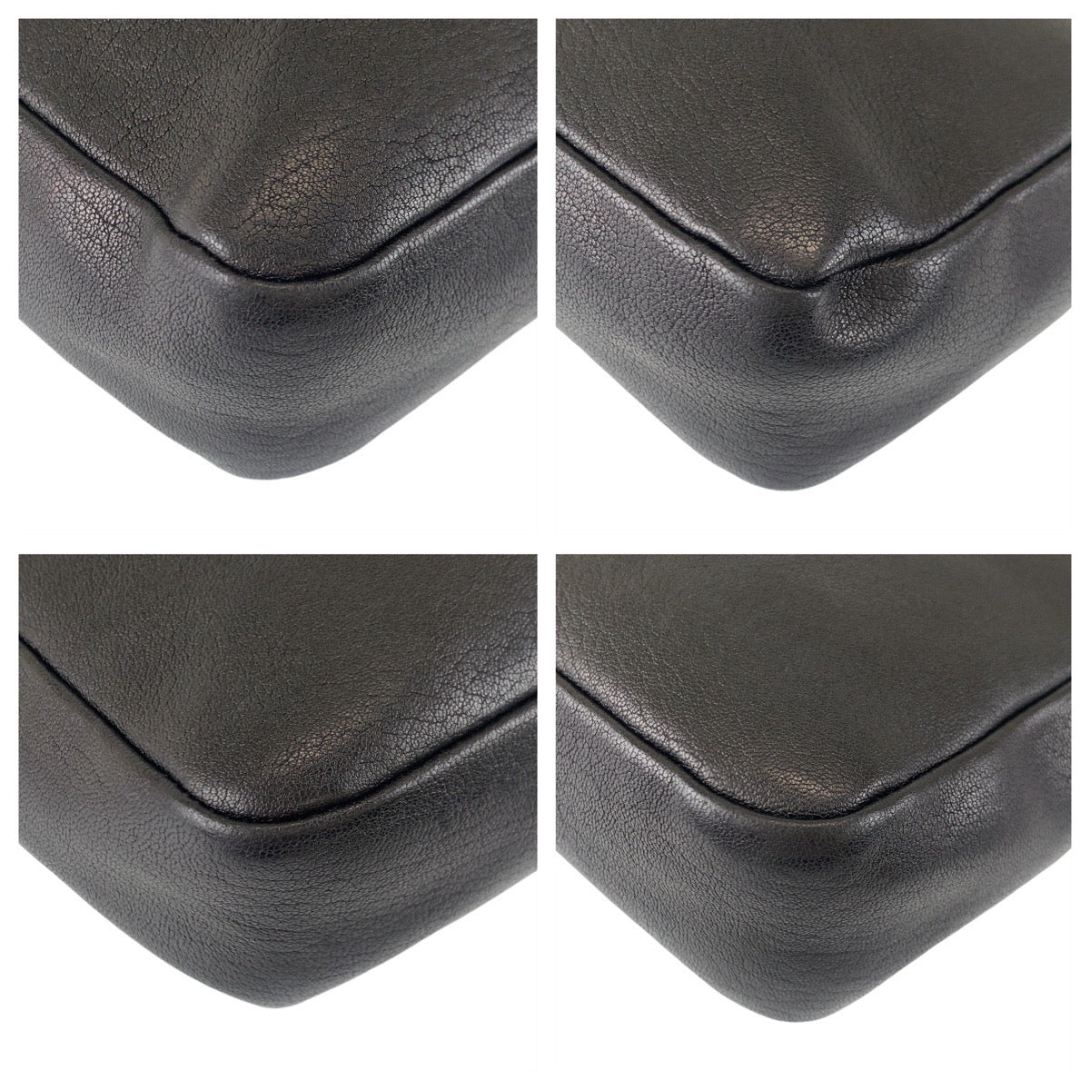 13358
SAINT LAURENT PARIS サンローランパリ YSL ブラック 黒 シルバー金具 レザー ショルダーバッグ ポシェット レディース AB50