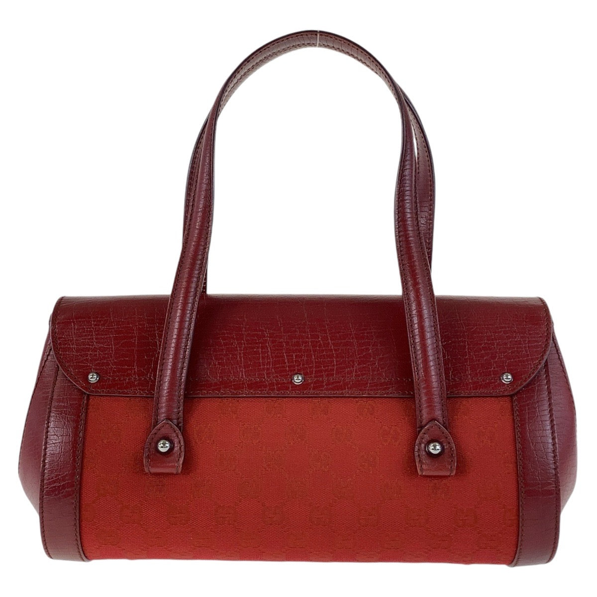 13359
GUCCI グッチ バンブー レッド シルバー金具 GGキャンバス / レザー 111713 ショルダーバッグ  レディース