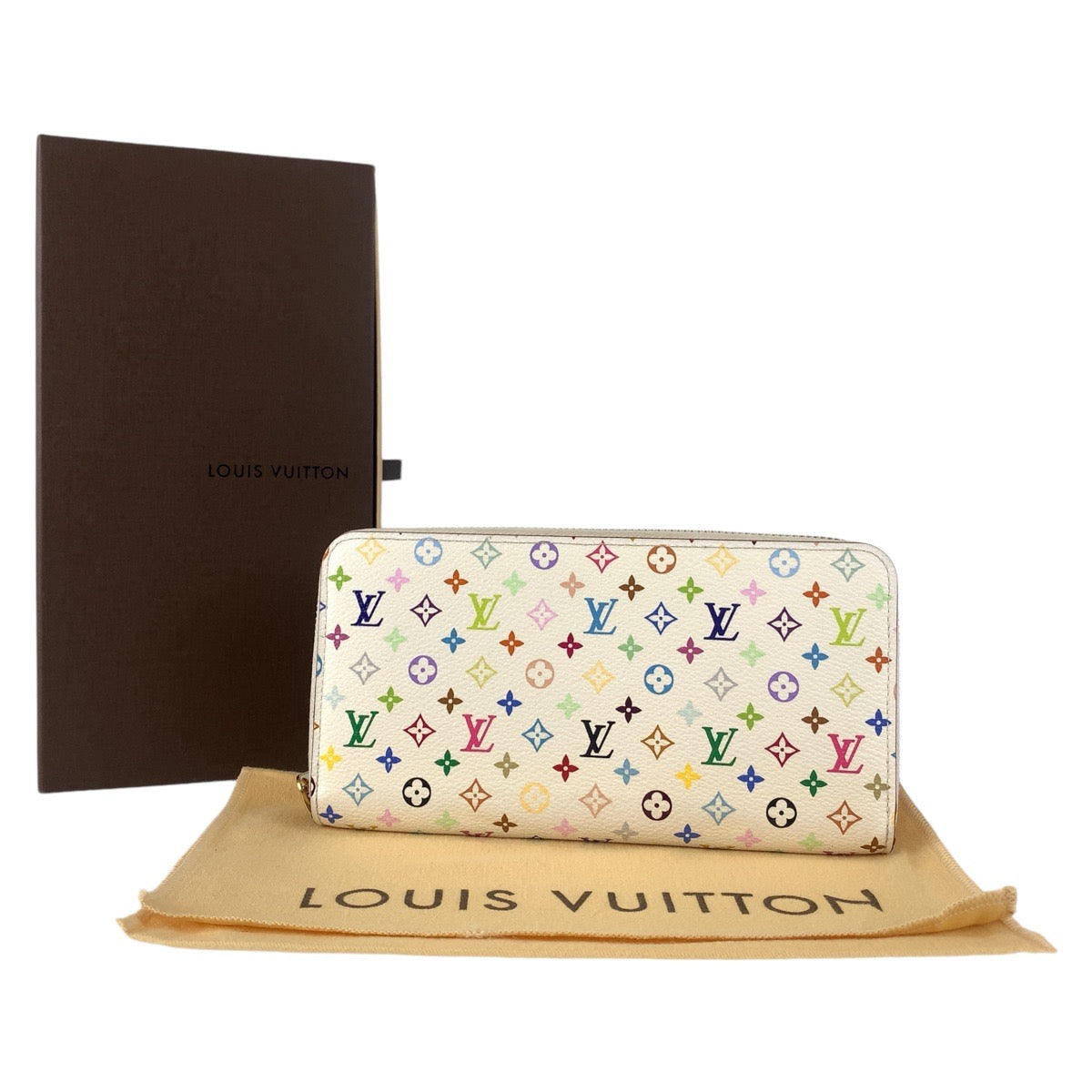 13360
LOUIS VUITTON ルイヴィトン マルチカラー ジッピー ウォレット ブロン ホワイト 白 ゴールド金具 PVC M61875 長財布 ロングウォレット  レディース