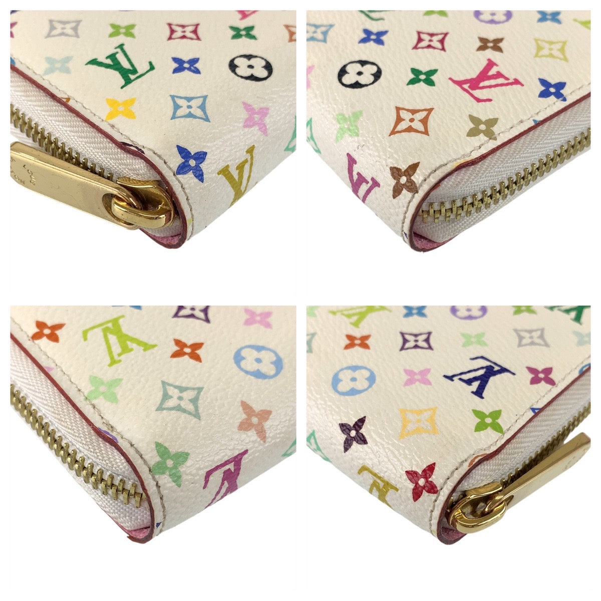 13360
LOUIS VUITTON ルイヴィトン マルチカラー ジッピー ウォレット ブロン ホワイト 白 ゴールド金具 PVC M61875 長財布 ロングウォレット  レディース