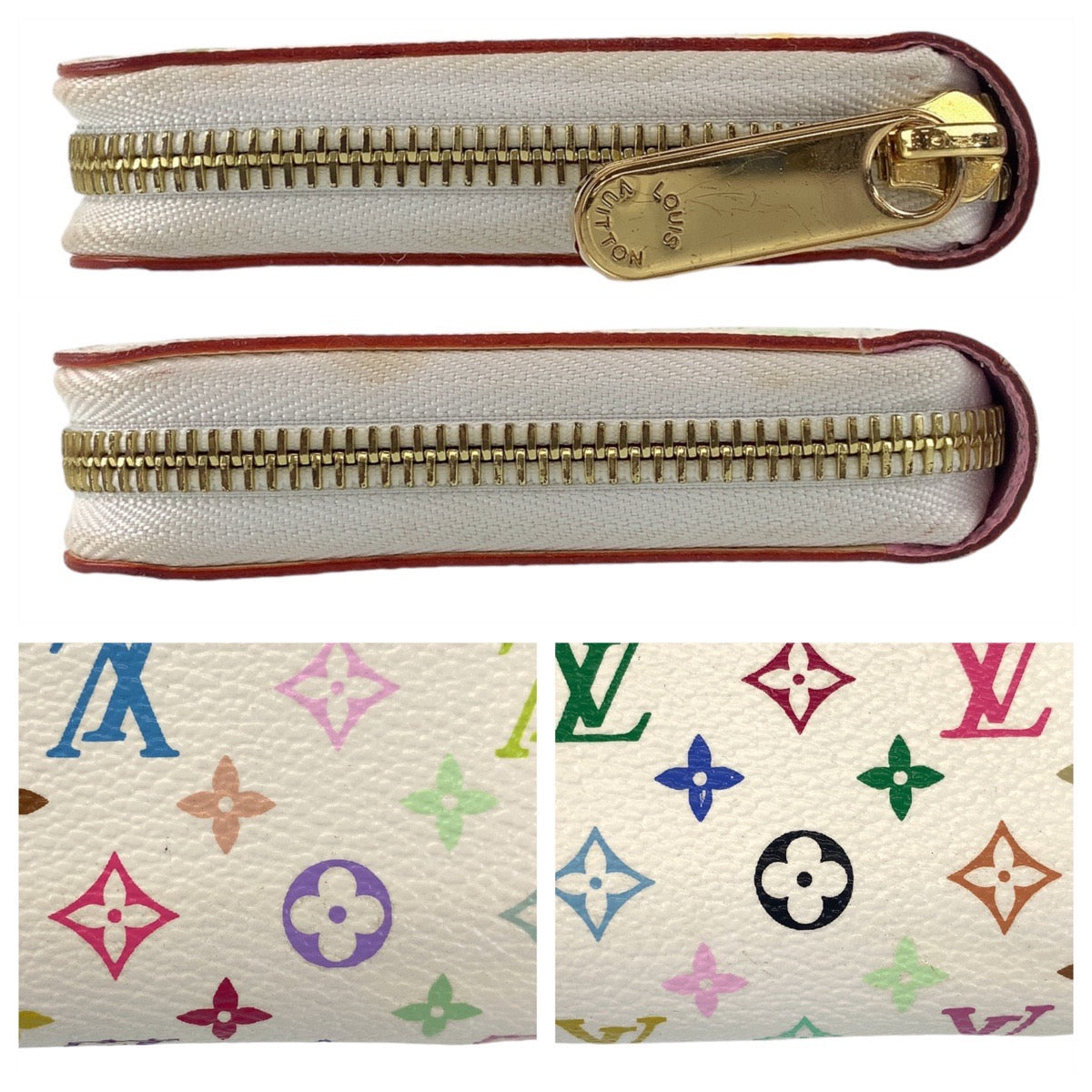 13360
LOUIS VUITTON ルイヴィトン マルチカラー ジッピー ウォレット ブロン ホワイト 白 ゴールド金具 PVC M61875 長財布 ロングウォレット  レディース