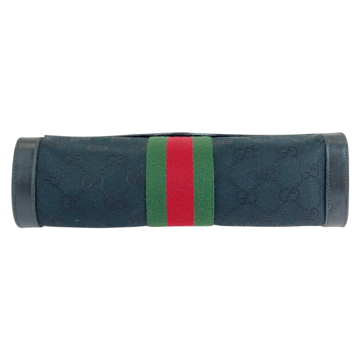 GUCCI グッチ ヴィンテージ オールドグッチ シェリーライン インターロッキング ブラック 黒 ゴールド金具 GGキャンバス / レザー 5 004 3657 25 クラッチバッグ セカンドバッグ  レディース