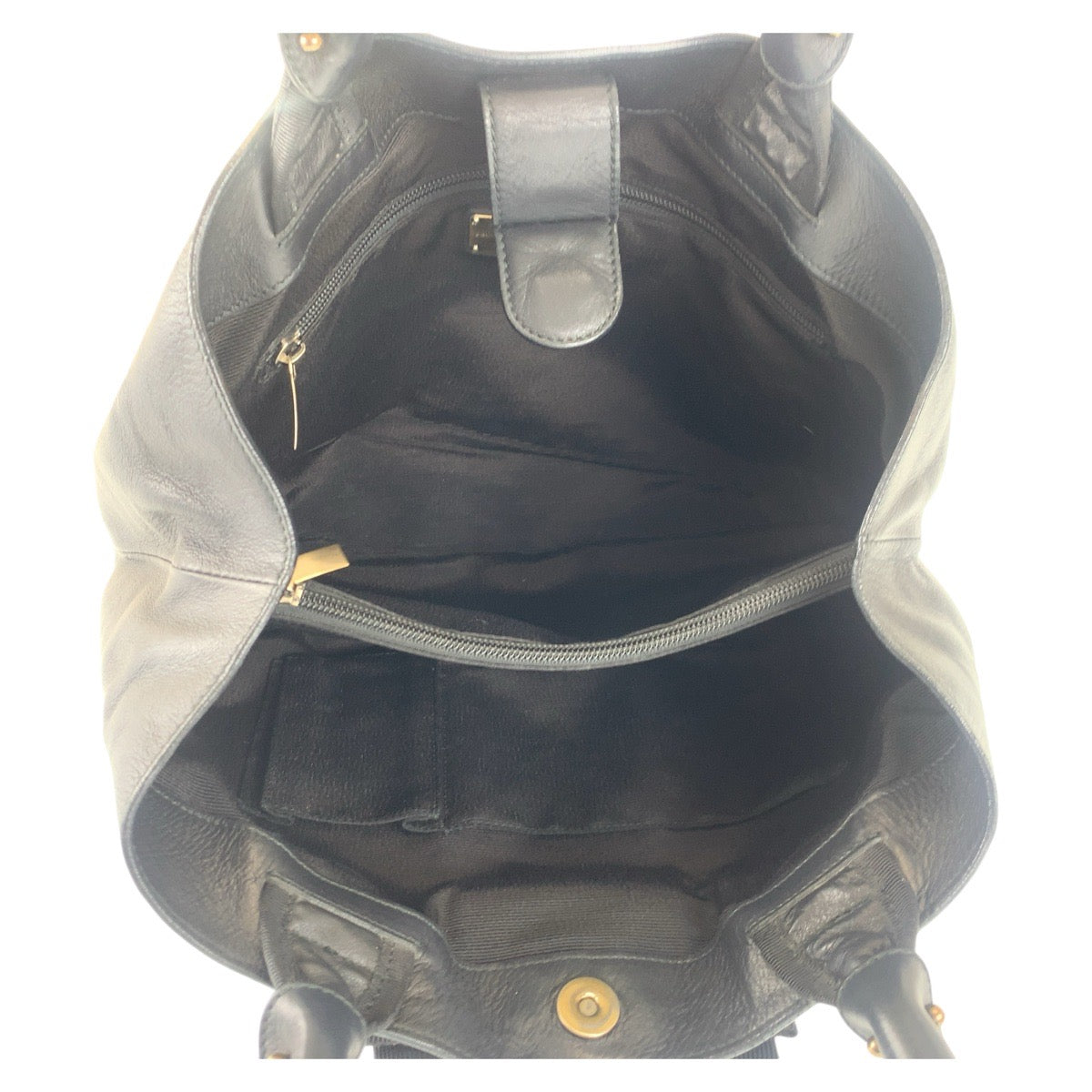 13369
Salvatore Ferragamo サルヴァトーレフェラガモ ヴァラ リボン ブラック 黒 シルバー金具 レザー トートバッグ ショルダーバッグ  レディース