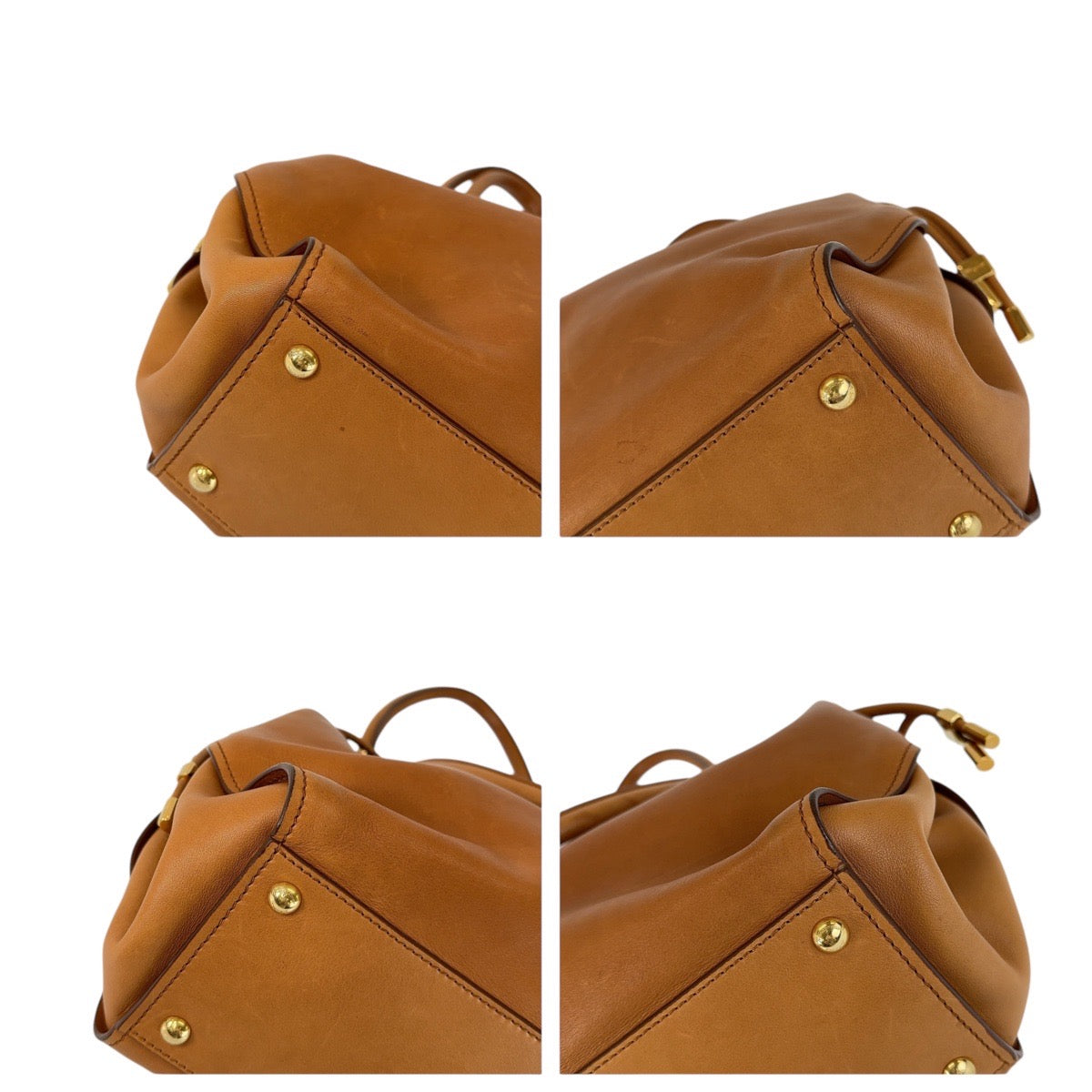 13371
Salvatore Ferragamo サルヴァトーレフェラガモ ガンチーニ ライトブラウン キャメル ゴールド金具 レザー トートバッグ ショルダーバッグ  レディース