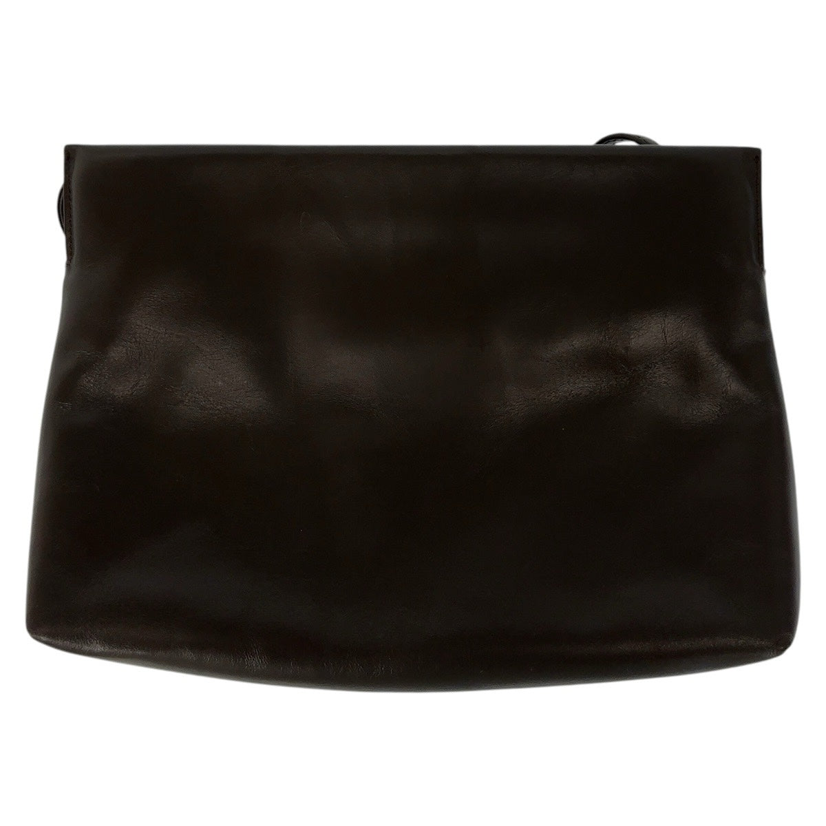 13372
Salvatore Ferragamo サルヴァトーレフェラガモ ヴァラ ダークブラウン ゴールド金具 レザー ショルダーバッグ ポシェット  レディース