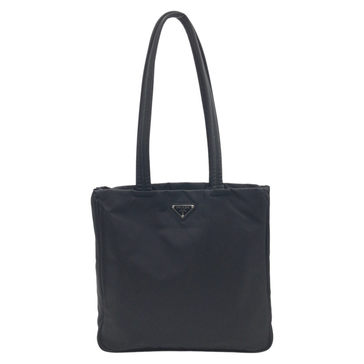 13375
PRADA プラダ テスート 三角ロゴ ブラック ナイロン トートバッグ ハンドバッグ  レディース
