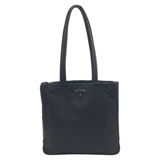 13375
PRADA プラダ テスート 三角ロゴ ブラック ナイロン トートバッグ ハンドバッグ  レディース