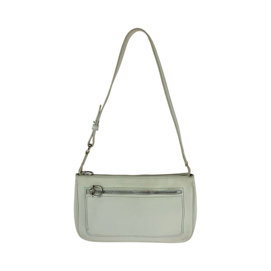 13377
Salvatore Ferragamo サルヴァトーレフェラガモ ガンチーニ ホワイト シルバー金具 レザー AU 21 4315 ショルダーバッグ アクセサリーポーチ  レディース