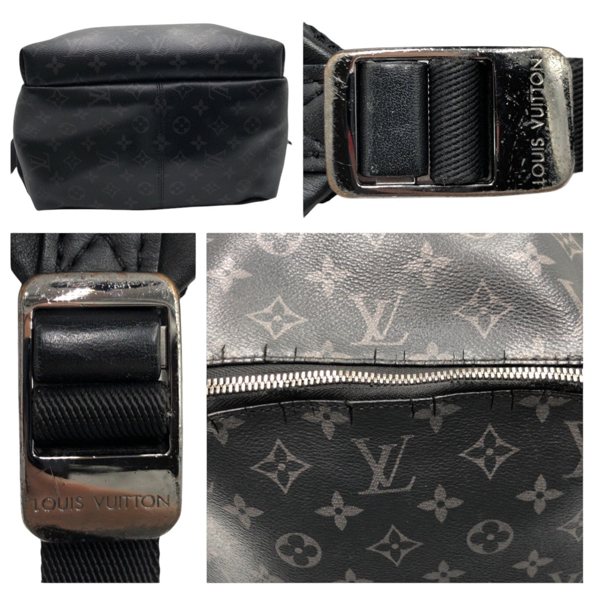 13379
LOUIS VUITTON ルイヴィトン モノグラム エクリプス ブラック 黒 PVC M43186 リュックサック バックパック  メンズ