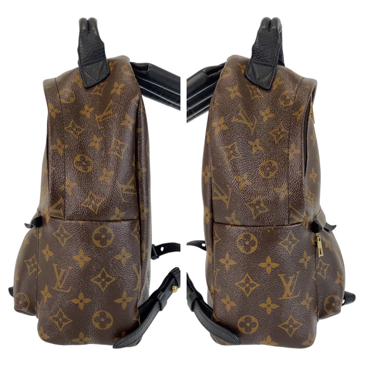14078
LOUIS VUITTON ルイヴィトン モノグラム パームスプリングス バックパック ブラウン ゴールド金具 PVC M41560 リュック デイパック  レディース