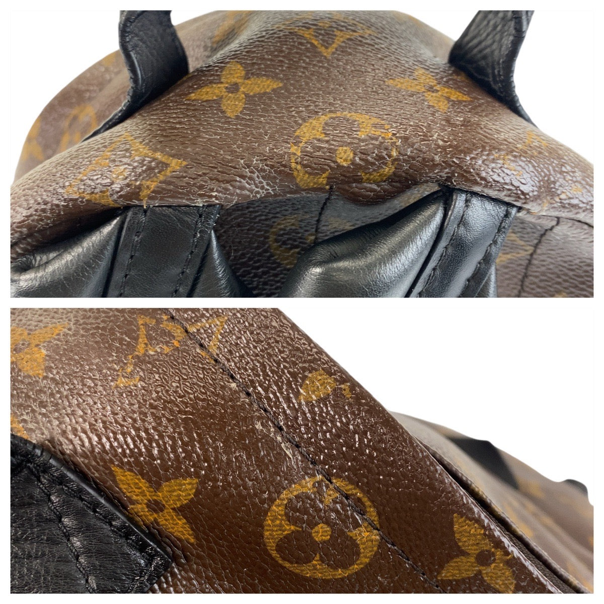 14078
LOUIS VUITTON ルイヴィトン モノグラム パームスプリングス バックパック ブラウン ゴールド金具 PVC M41560 リュック デイパック  レディース