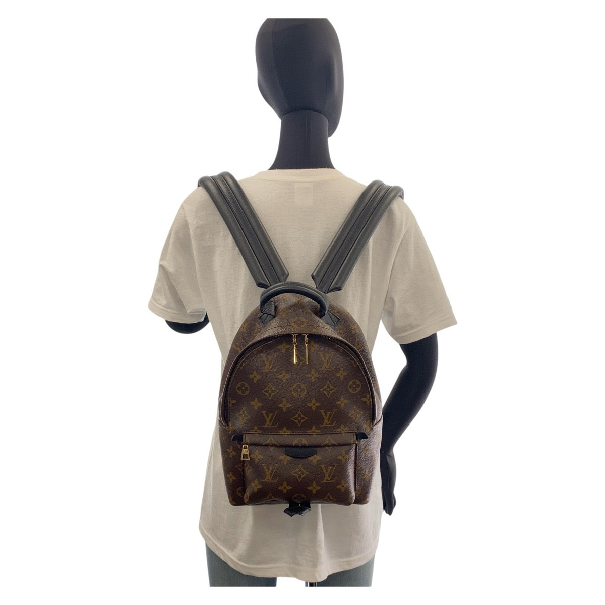 14078
LOUIS VUITTON ルイヴィトン モノグラム パームスプリングス バックパック ブラウン ゴールド金具 PVC M41560 リュック デイパック  レディース
