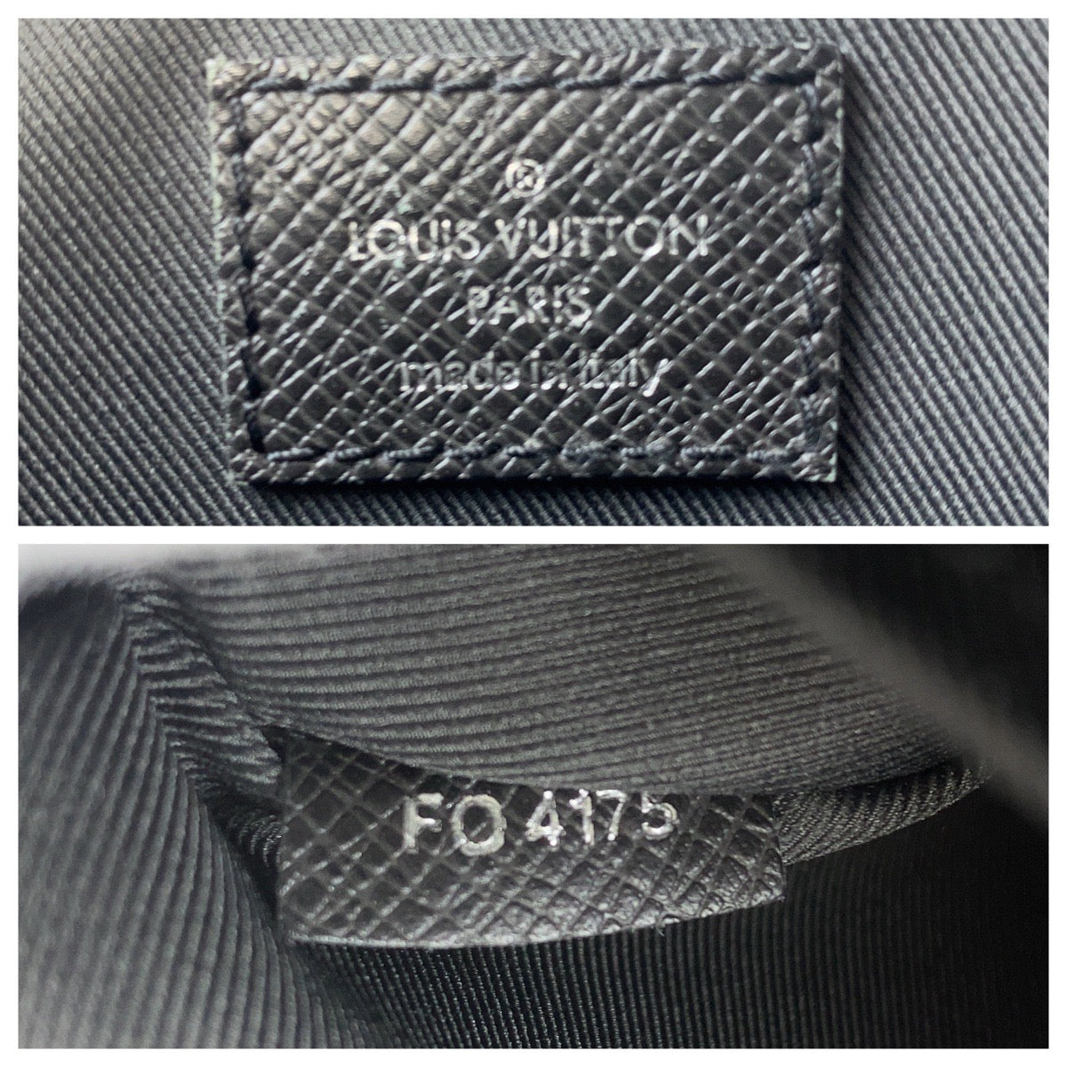 13387
LOUIS VUITTON ルイヴィトン タイガ ポシェット グリゴリ ノワール ブラック 黒 レザー M30505 斜め掛け ショルダーバッグ ポシェット  メンズ