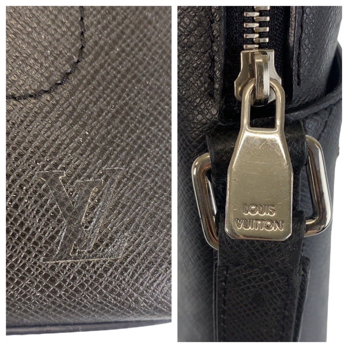 13387
LOUIS VUITTON ルイヴィトン タイガ ポシェット グリゴリ ノワール ブラック 黒 レザー M30505 斜め掛け ショルダーバッグ ポシェット  メンズ