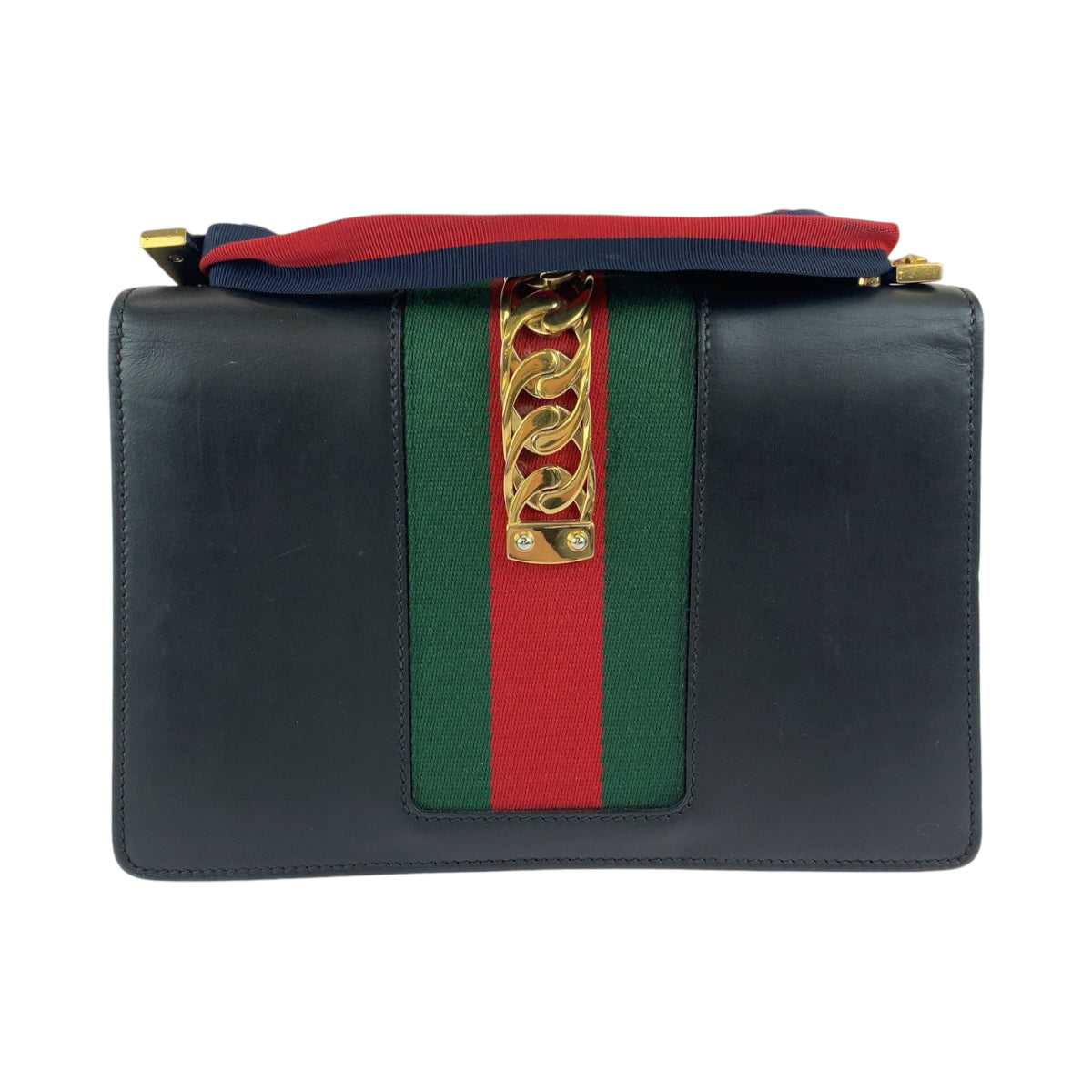13391
GUCCI グッチ シェリーライン シルヴィ ブラック 黒 ゴールド金具 レザー 421882 ショルダーバッグ 斜め掛け  レディース