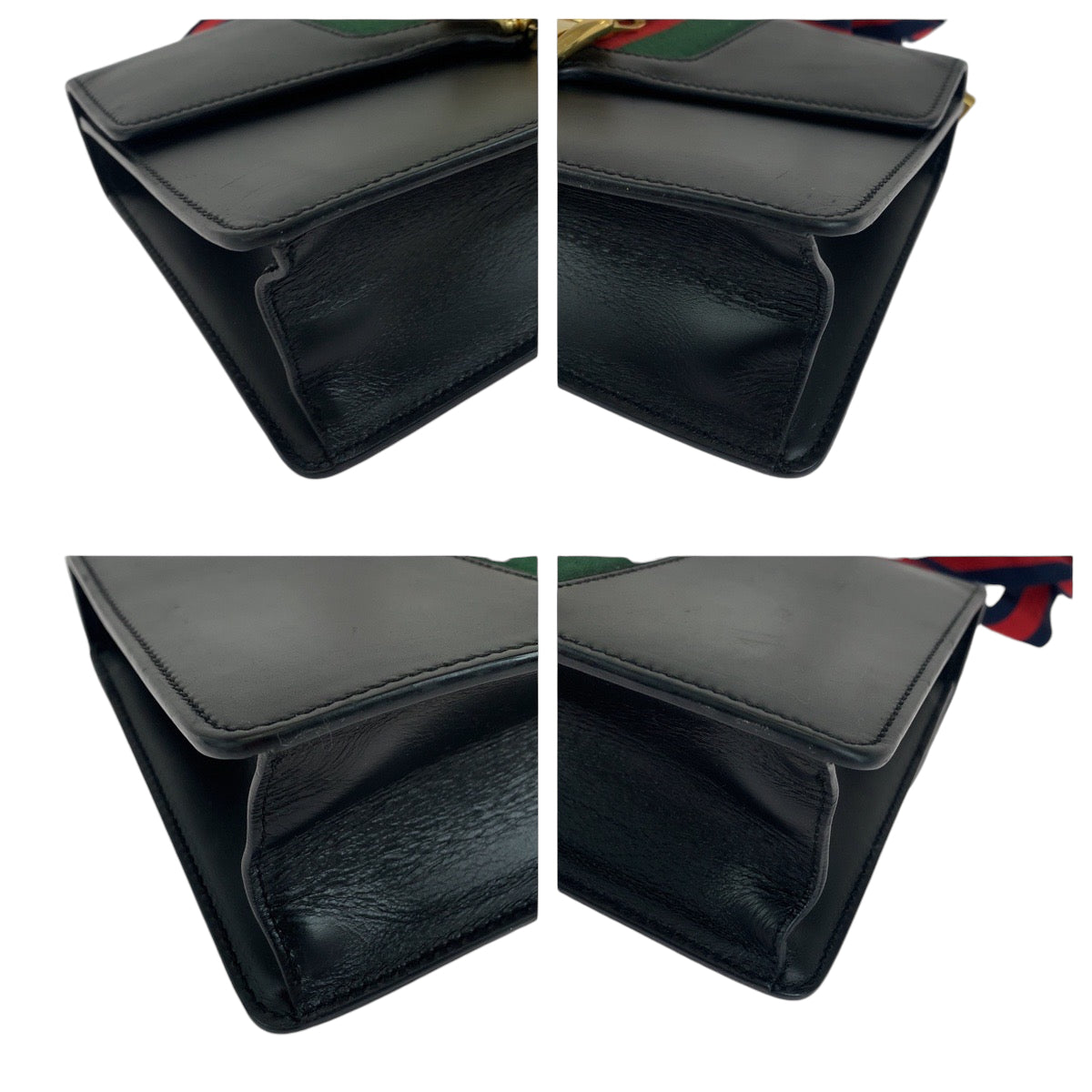 13391
GUCCI グッチ シェリーライン シルヴィ ブラック 黒 ゴールド金具 レザー 421882 ショルダーバッグ 斜め掛け  レディース