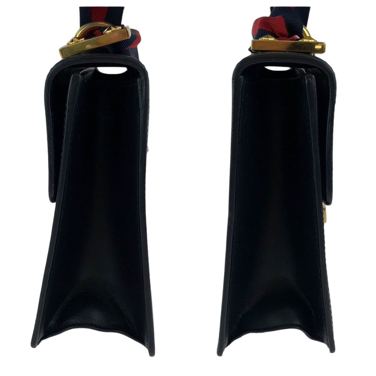 13391
GUCCI グッチ シェリーライン シルヴィ ブラック 黒 ゴールド金具 レザー 421882 ショルダーバッグ 斜め掛け  レディース
