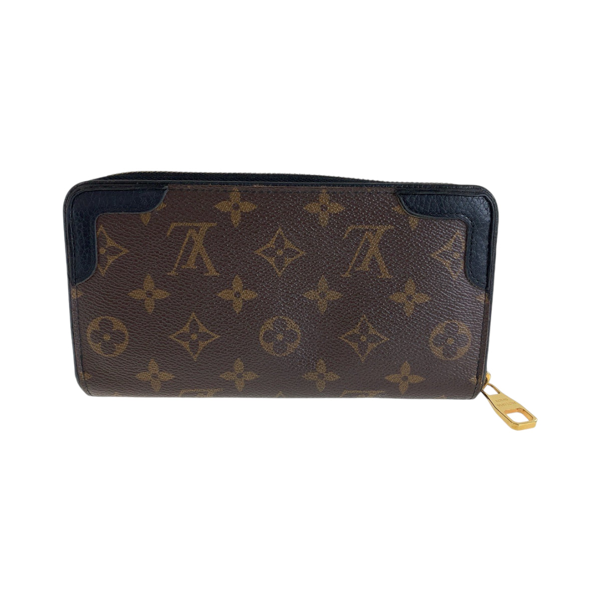 13393
LOUIS VUITTON ルイヴィトン モノグラム ジッピーウォレット レティーロ 男女兼用 ブラウン ブラック ゴールド金具 PVC M61855 長財布 ラウンドファスナー  メンズ