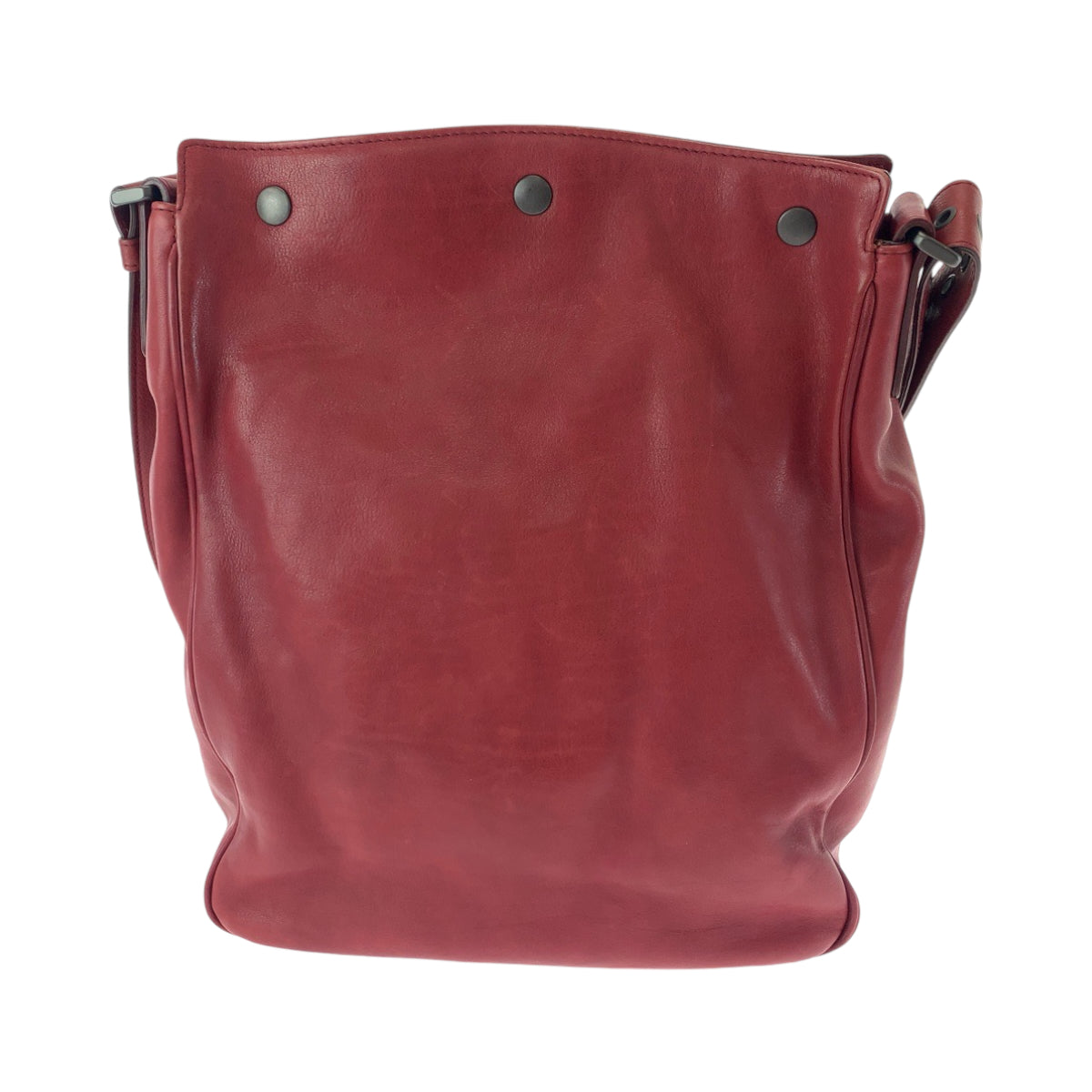 13397
BOTTEGAVENETA ボッテガヴェネタ イントレチャート 男女兼用 レッド シルバー金具 レザー ショルダーバッグ メッセンジャーバッグ  メンズ AB33